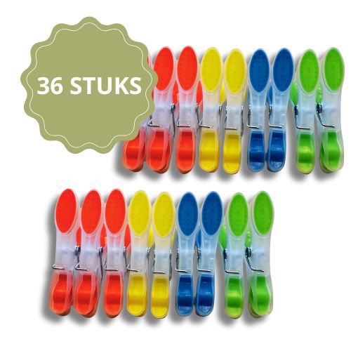 36 Sterke Wasknijpers – Duurzame Set voor Elke Waslijn