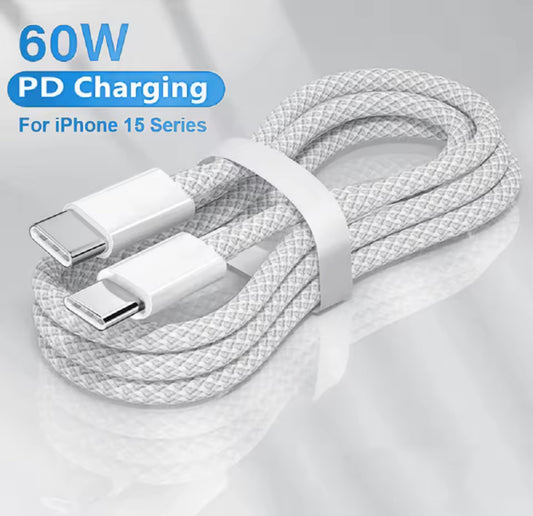 USB C Oplaadkabel Snellader 60W - 2stuks